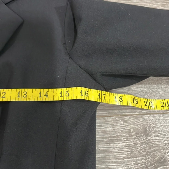 Nine West Two Button Suit Jacket Blazer Black Collared 2 - Picture 5 of 12